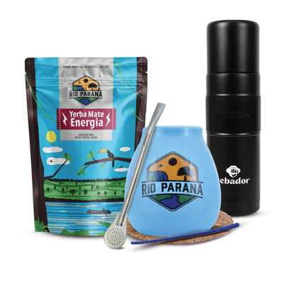 Yerba Mate Sæt Rio Parana 500g 0,5kg Yerbomos XL + Kalabas + Bombilla
