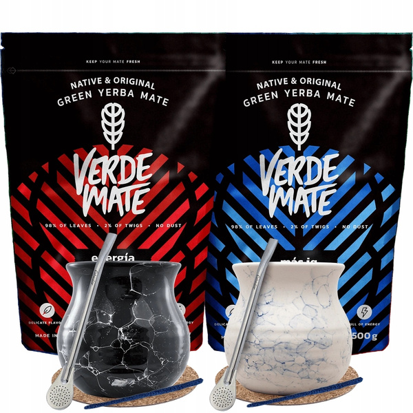 Yerba Mate-sæt til to Bombilla Matero 1000g