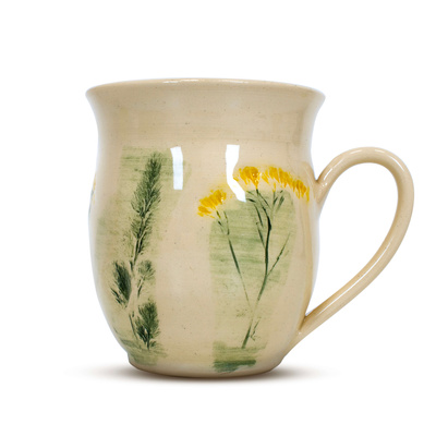 Keramikkrus Flora Yellow 350 ml – Crater-serien