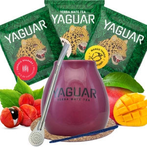Sæt Yerba Mate Guarana BIG Calabash Bombilla