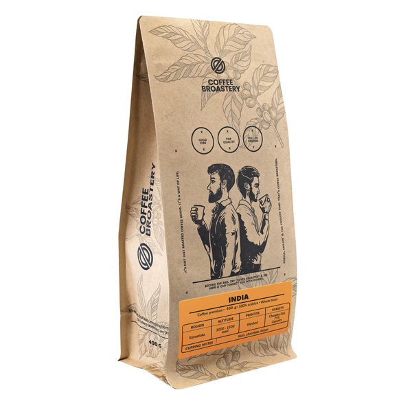 Bro Coffee Roastery - Helbønnekaffe India Karnataka Premium 400g