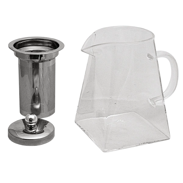 Mål på tekanden med tesi, 950 ml: højde 14 cm