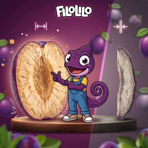 FiloLilo – Frysetørrede blommer (halve) 20 g