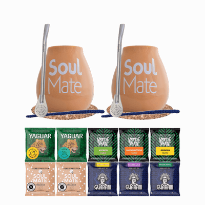 Yerba Mate Sæt 10x50 2x Kalabas + 2x Bombilla