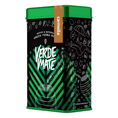 Yerbera – Metaldåse + Verde Mate Green Carmella - Tostada 0,5 kg