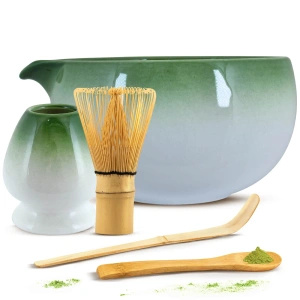 Sæt med tilbehør til brygning af matcha-te