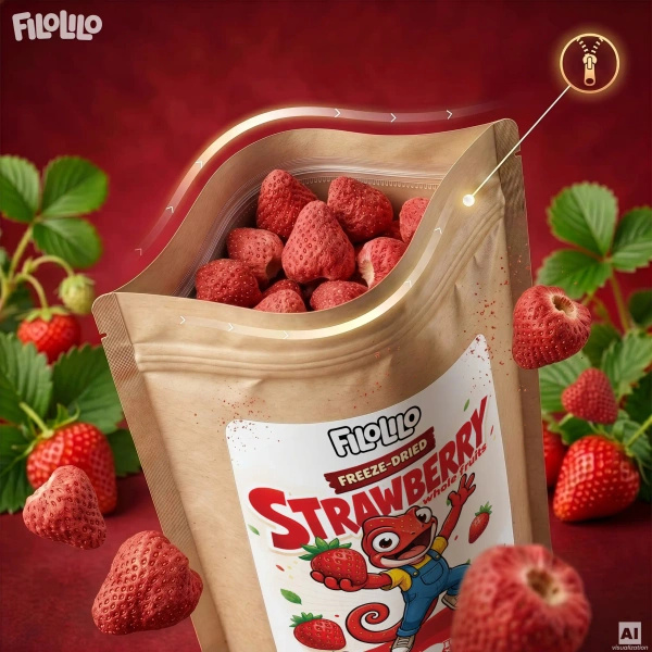 FiloLilo – Frysetørrede jordbær (hele) 100 g
