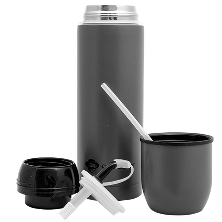 Yerbomos 5.0 - 650 ml - Mate, termokande og bombilla i ét (grå)
