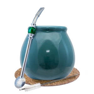 Sæt med Yerba Mate Matero / Calabash + Bombilla INOX