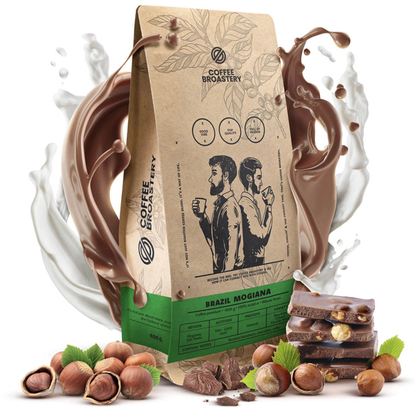 Gavesæt fra Bro Coffee Roastery: 3× brasiliansk kaffe + krus
