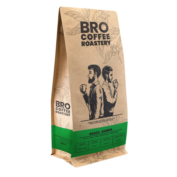 Bro Coffee Roastery – Helbønnekaffe Brazil Samba Premium 400g
