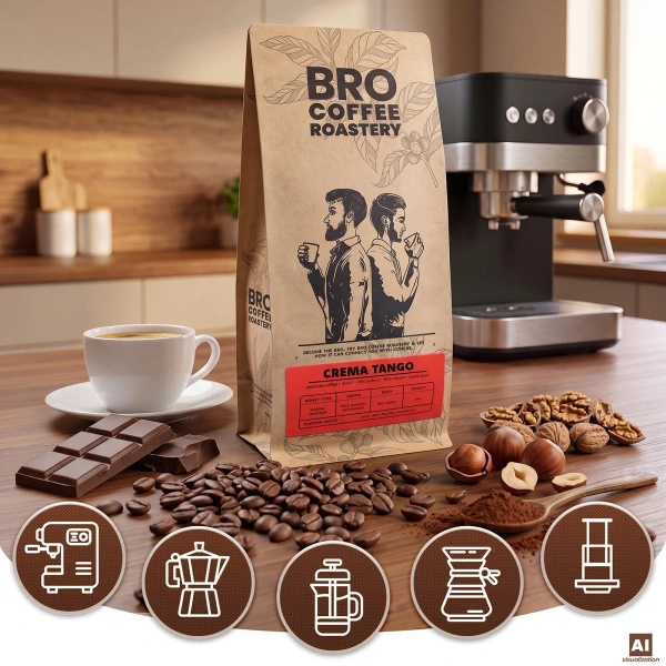 Bro Coffee Roastery – Helbønnekaffe Crema Tango 400 g