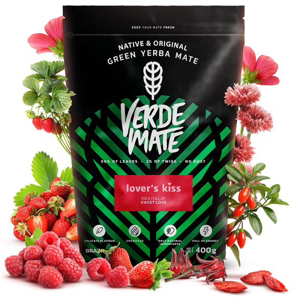 Yerba Mate Sæt til Par Verde Mate 400g 0,4kg 2x Kalabas + 2x Bombilla