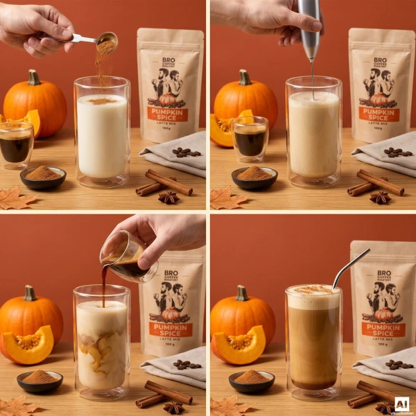 Sæt til Pumpkin Spice Latte: kaffe Bro Coffee Roastery Brazil Samba 1kg + Pumpkin Spice Latte Mix 100g