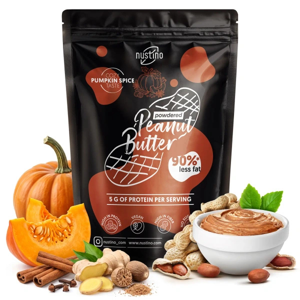 Nustino – Jordnøddesmør i pulverform – Pumpkin Spice (uden tilsat sukker) 400 g