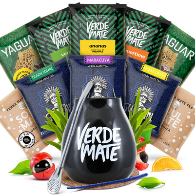 Yerba Mate Sæt 10x50 Kalabas + Bombilla