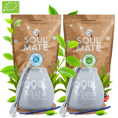 Yerba Mate-sæt Soul Mate Despalada 500g + Soul Mate Organica 500g