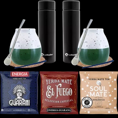 Yerba Mate startsæt termokande 3x50g til par