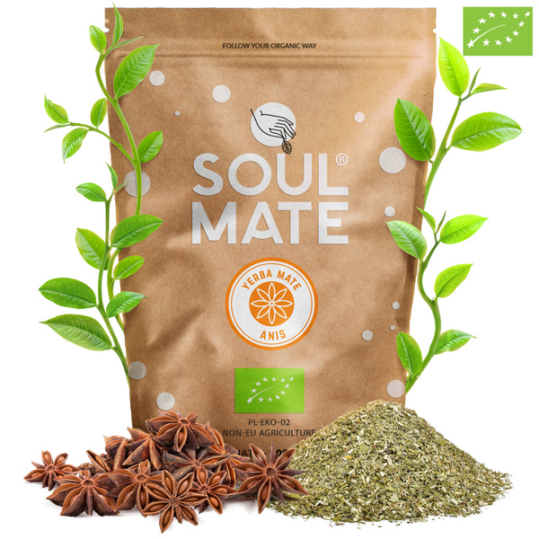 Yerba Mate Sæt Soul Mate Organica 2x500g 1kg Kalabas + Bombilla