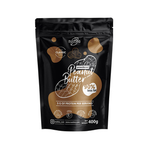 Sæt med jordnøddesmørpulver Nustino: Classic + Banana 2x400g