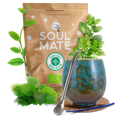 Yerba Mate Sæt Soul Mate 500g 0,5kg Kalabas + Bombilla
