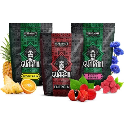Yerba Mate Guarani energi- og frugtsæt 3x500g
