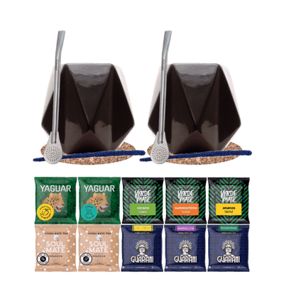 Yerba Mate Sæt 10x50 2x Kalabas + 2x Bombilla