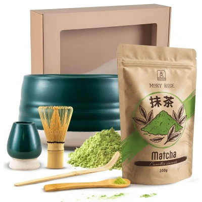 Gavesæt til brygning af matcha-te