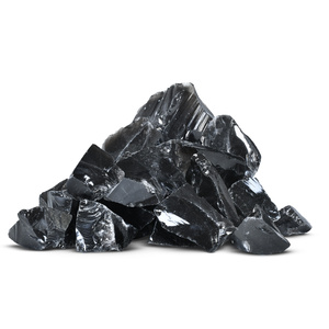 Sort obsidian (rå sten) 1 stk.