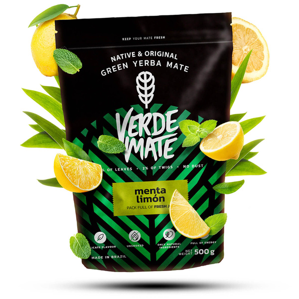Verde Mate Grøn Limon 500g + Verde Mate Grøn Menta Limon 500g