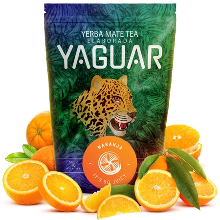 Yerba Mate-sæt Yaguar Naranja 500g + Yaguar Menta Limon 500g