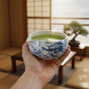 Gavesæt: tilbehør til tilberedning af matcha-te