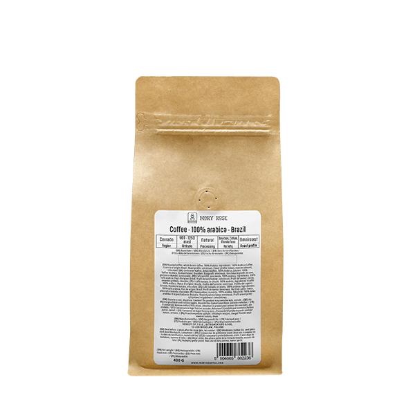 Mary Rose - hel bønnekaffe Brasilien Cerrado premium 400g