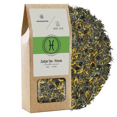 Aromantra x Mary Rose – Stjernetegn-te – Fiskene (grøn te) 50 g