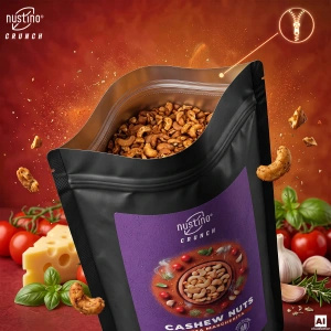 Nustino Crunch – Ristede cashewnødder – Pizza Margherita 200 g