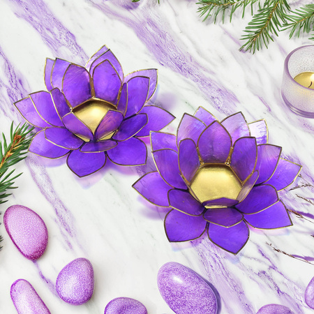 "Lotus Flower" lysestage - lilla