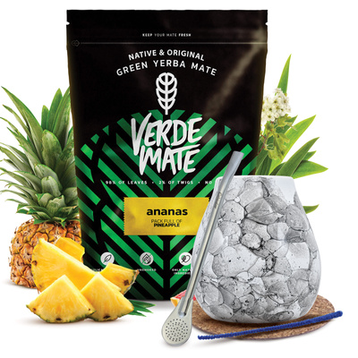 Yerba Mate Sæt Verde Mate 500g 0,5kg Kalabas + Bombilla