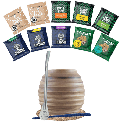 Yerba Mate Sæt 10x50 Kalabas + Bombilla