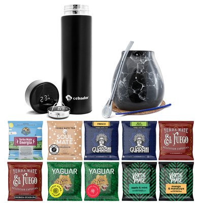 Yerba Mate Startsæt 10x50g 500g Termokande