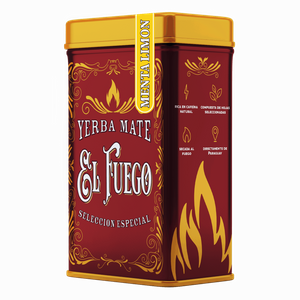 Yerbera - blikdåse + El Fuego Menta Limon 0,5 kg 