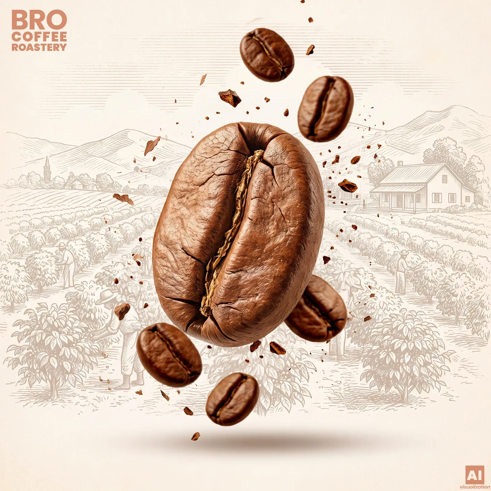 Arabica- og robustabønner - Bro Coffee Roastery Crema Rumba