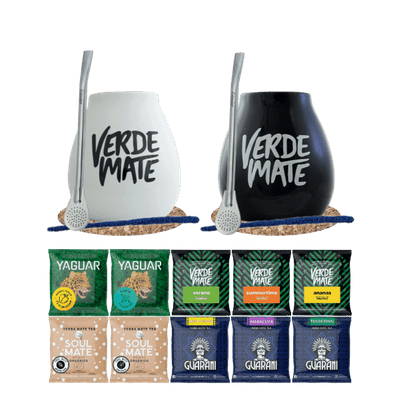 Yerba Mate Sæt 10x50 2x Kalabas + 2x Bombilla