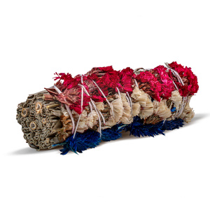 Hvid Salvie med blomster - Røgelse 20-30g (bundt)