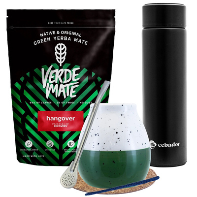 Yerba Verde Mate Hangover sæt 500g + termokande