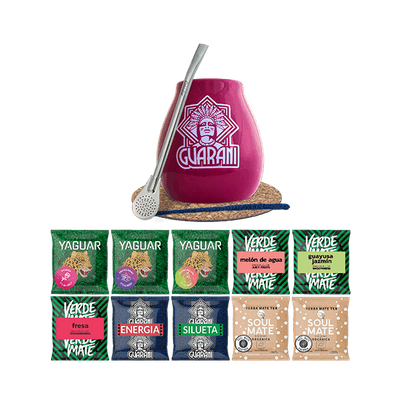 Yerba Mate sæt 500g Mate Gourd Bombilla 10x50g
