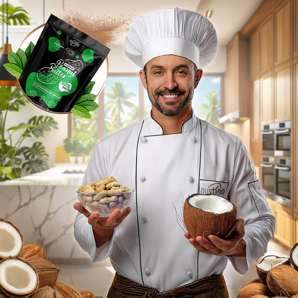 Nustino - jordnøddesmør i pulverform - Coconut 400g