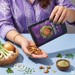 Nustino Crunch – Ristede cashewnødder – Spring Green Onion 100 g
