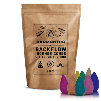 Tilbageflow røgelseskegler MIX (60 stk.)