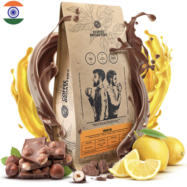 Bro Coffee Roastery - Helbønnekaffe India Karnataka Premium 1kg