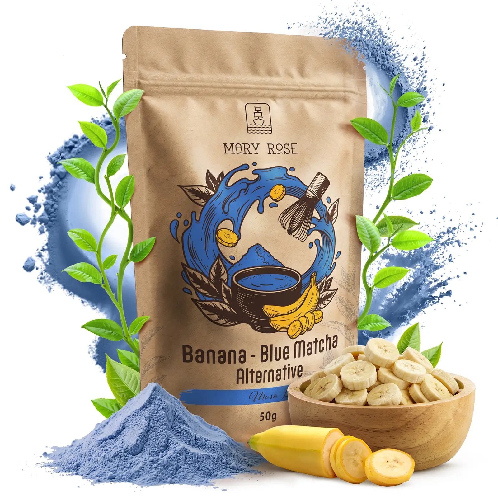 Mary Rose Blue Matcha Alternative Banan